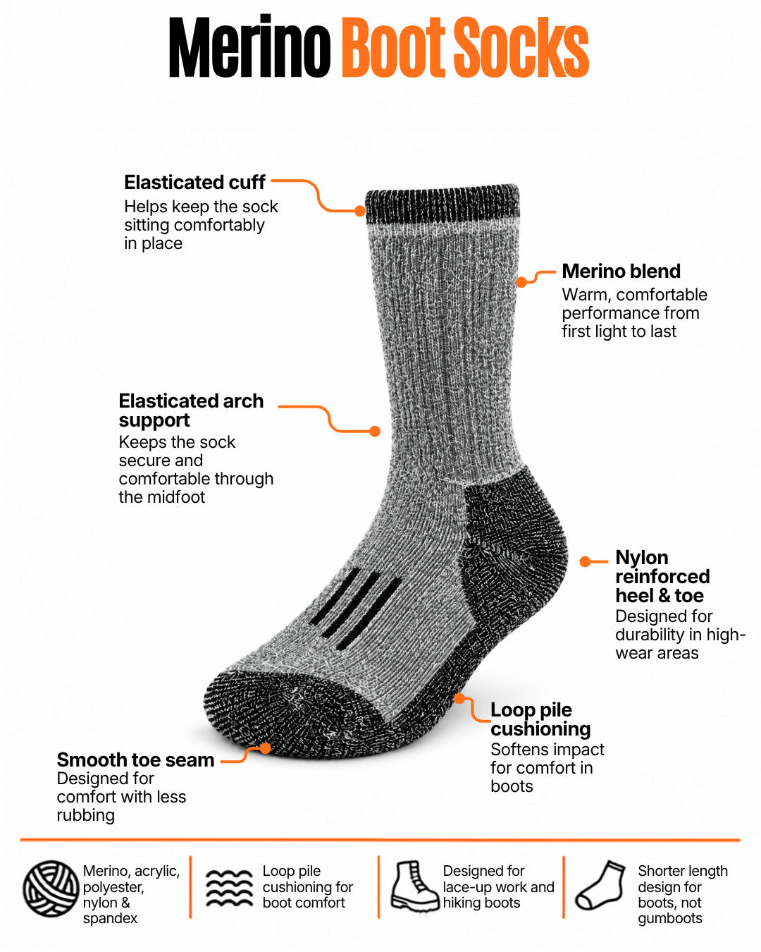Merino Boot Socks